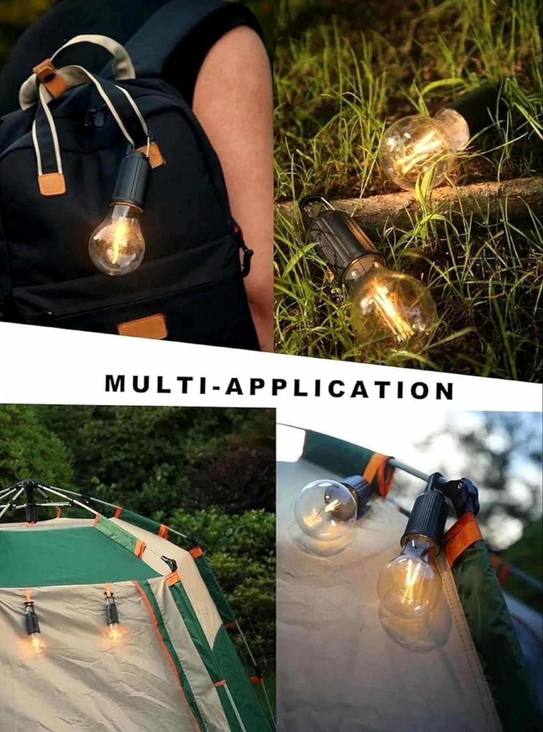 Decorative Hanging Bulb with 3 Modes Tent Lamp for Camping Pack of 1